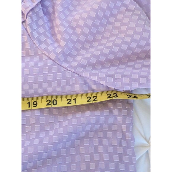 Simply Vera Vera Wang Top Women's XL Purple Smocked Ruffle Blouse Boho Sheer - Picture 13 of 14